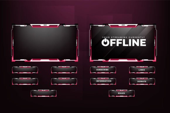 Download Futuristic Live Streaming Overlay Vector - Live streaming Collection