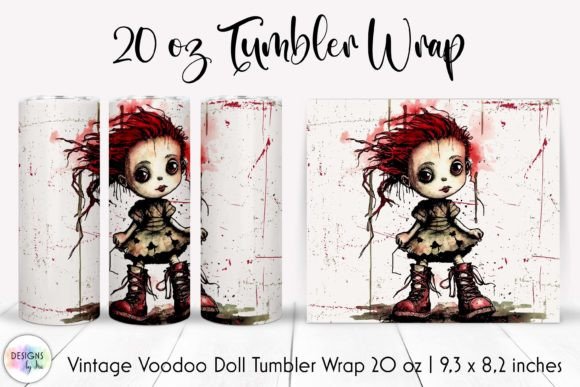 Download Halloween Vintage Doll Tumbler Design - Doll Collection