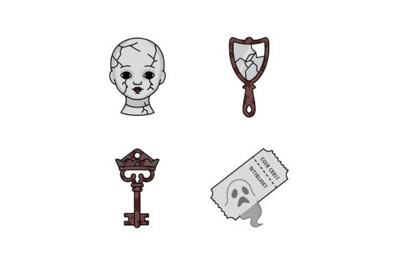 Download Cracked Vintage Doll Head Broken Mirror - Doll Collection