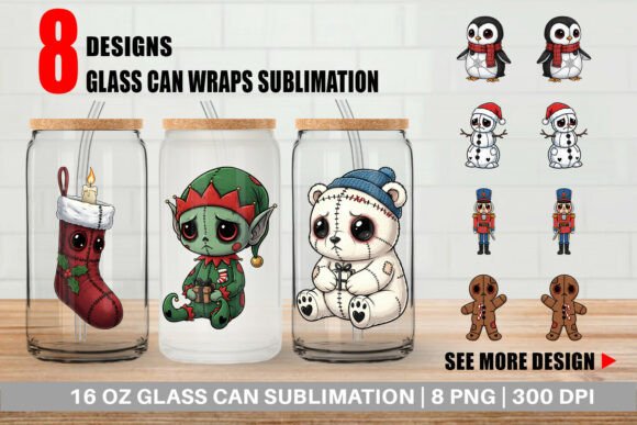 Download Xmas Voodoo Doll Glass Can Wrap - Doll Collection