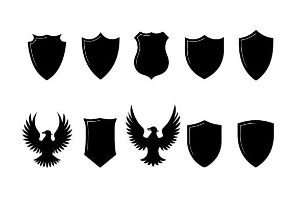 Download Set of Shield Silhouettes Pack - Premium Bundle