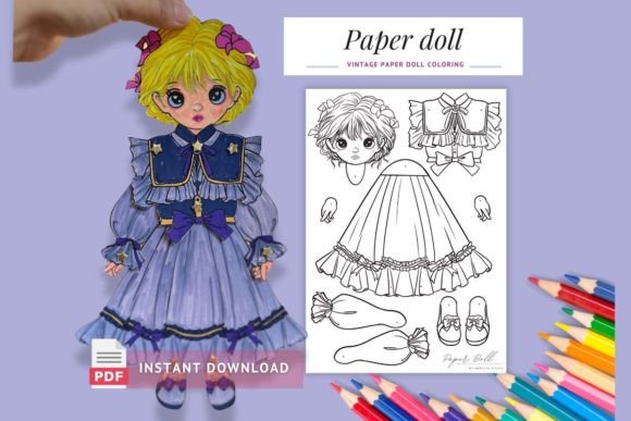 Download Children Paper Doll Coloring Pages - Doll Collection