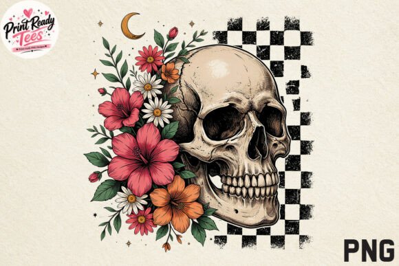 Download Floral Skull PNG, Gothic Halloween Skull - Gothic halloween Collection
