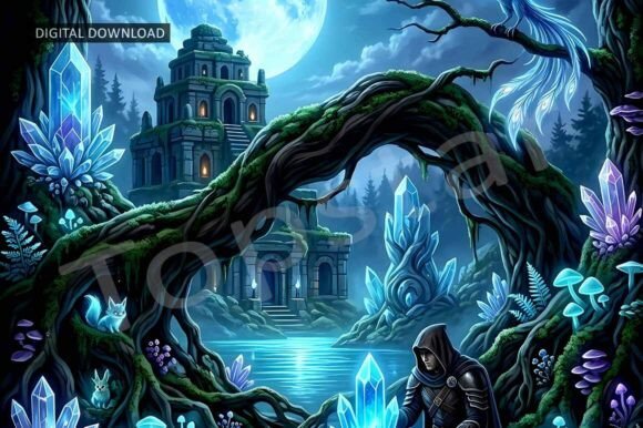 Download Fantasy Forest Gothic Halloween Wall Art - Gothic halloween Collection
