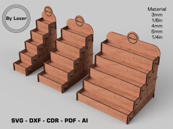 Download 5 Layer Display Stand for Laser Cut File - Laser cut file Collection