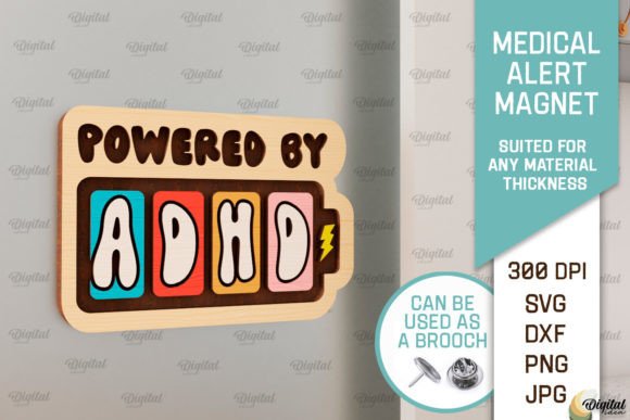 Download ADHD Alert SVG. Medical Alert Magnet - Alert Collection