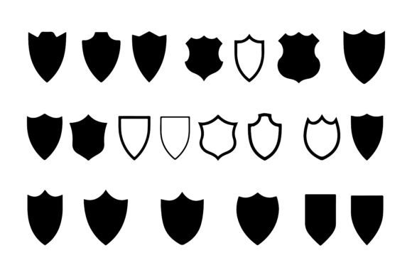Download Set of Shield Silhouettes Pack - Premium Bundle