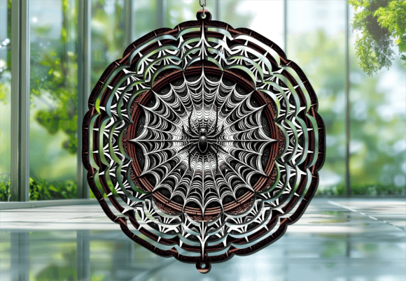 Download Gothic Halloween Spider Web Wind Spinner - Gothic halloween Collection