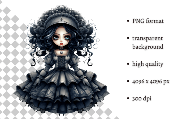 Download Spooky Gothic Doll PNG Clipart - Doll Collection